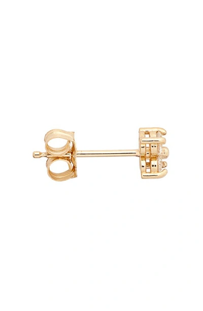 Shop Zoë Chicco Quad Diamond Stud Earring In 14k Yellow Gold