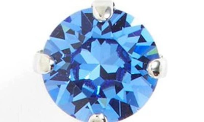 Shop L Erickson Little Gem Set Of 2 Swarovski Crystal Bobby Pins In Sapphire/ Silver