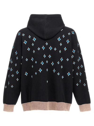 Shop Bluemarble Logo Hooded Sweater In Black