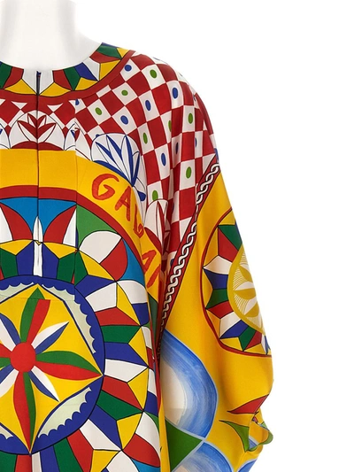 Shop Dolce & Gabbana 'carretto' Kaftan In Multicolor