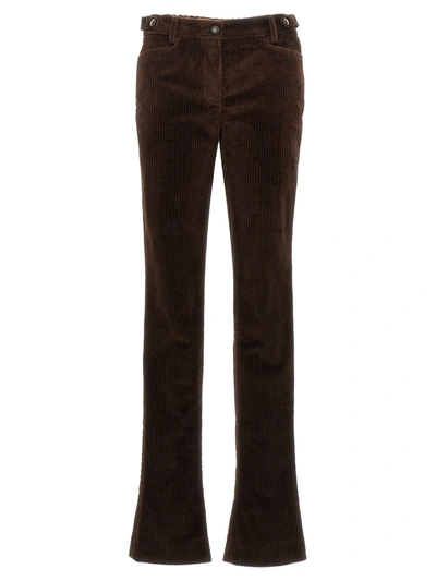 Shop Dolce & Gabbana Corduroy Pants In Brown