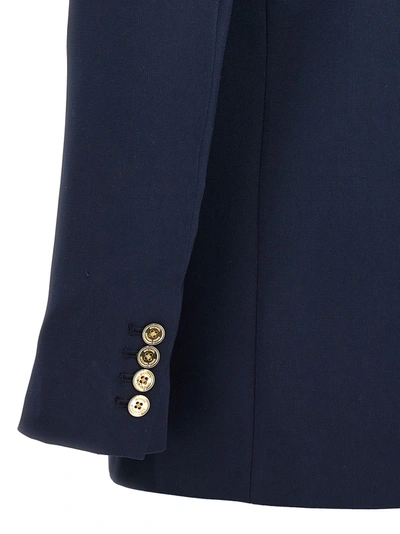 Shop Michael Kors Double-breasted Blazer Jackets Blue