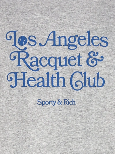 Shop Sporty And Rich La Raquet Club Sweatshirt Gray