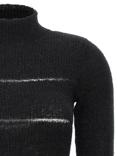 Shop Msgm Organza Insert Sweater Sweater, Cardigans Black