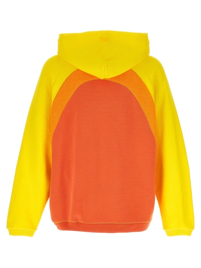 Shop Erl Patchwork Hoodie Sweatshirt Multicolor