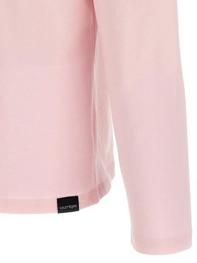Shop Courrèges Ac Straight Printed T-shirt In Pink