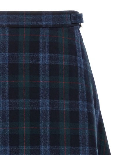 Shop Thom Browne Check Skirt Skirts Multicolor