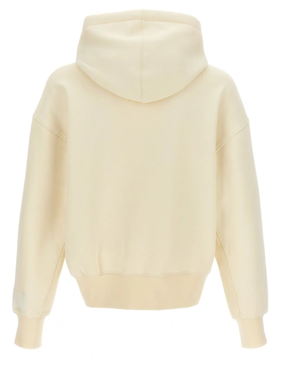Shop Ami Alexandre Mattiussi Cotton Hoodie Sweatshirt In White