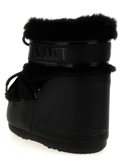 Shop Moon Boot Icon Low Faux Fur Boots, Ankle Boots Black