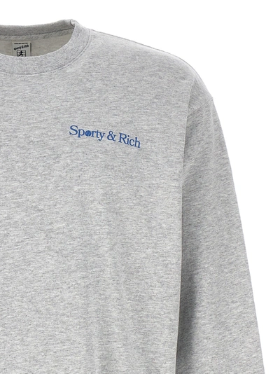 Shop Sporty And Rich La Raquet Club Sweatshirt Gray