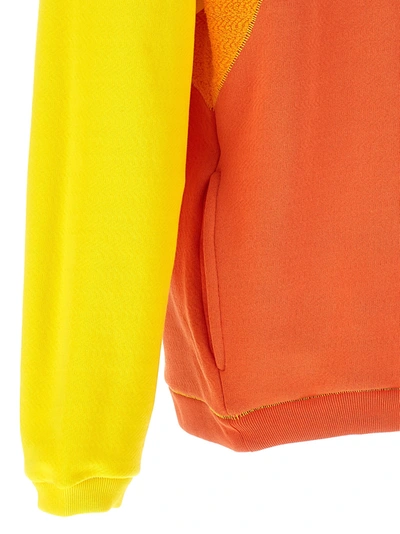 Shop Erl Patchwork Hoodie Sweatshirt In Multicolor