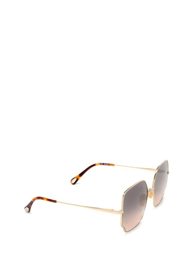 Shop Chloé Sunglasses In Gold