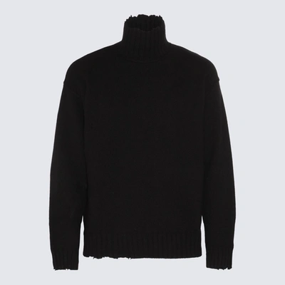 Shop Isabel Benenato Black Wool And Cashmere Blend Sweater