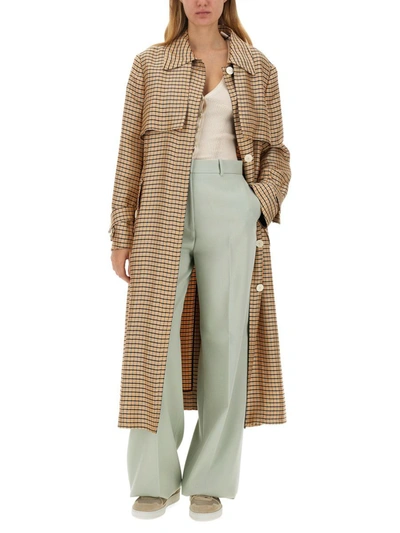 Shop Lanvin Belted Trench Coat In Multicolor