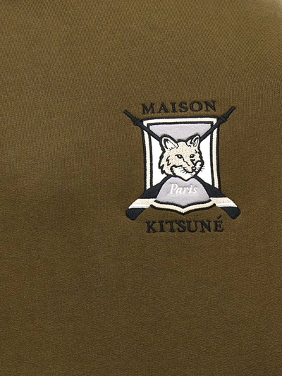 Shop Maison Kitsuné 'college Fox' Hoodie In Green