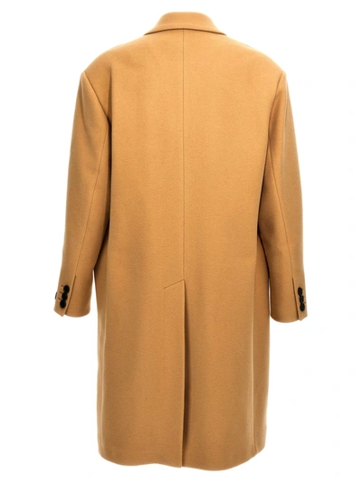 Shop Marni Single-breasted Wool Coat Coats, Trench Coats In Beige