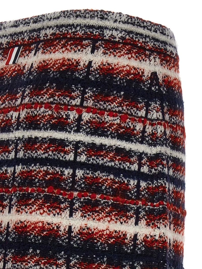Shop Thom Browne Tartan Skirt In Multicolor