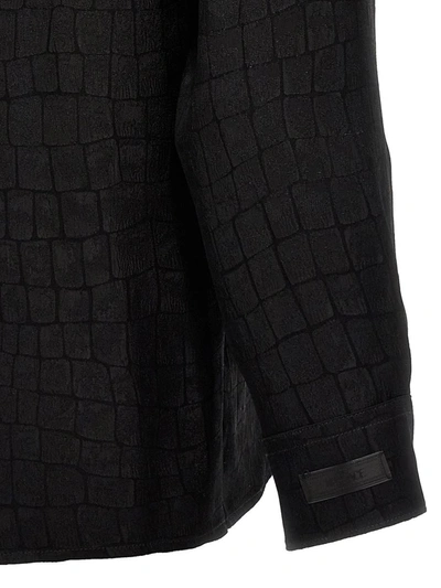 Shop Versace 'crocodile' Shirt In Black