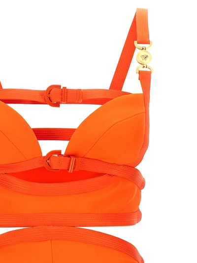 Versace Holiday Capsule 'medusa '95' Jumpsuit In Orange
