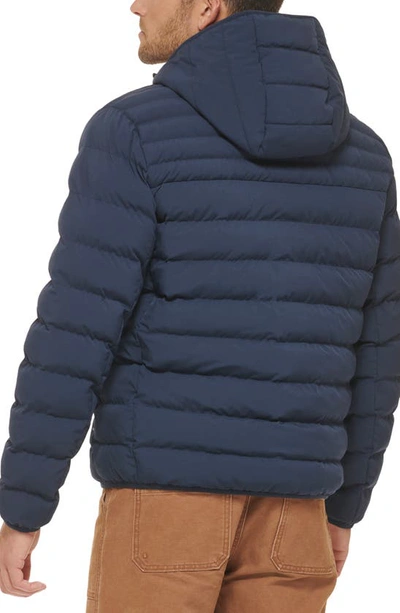 Levi's® Stretch Hooded Puffer Jacket In Navy