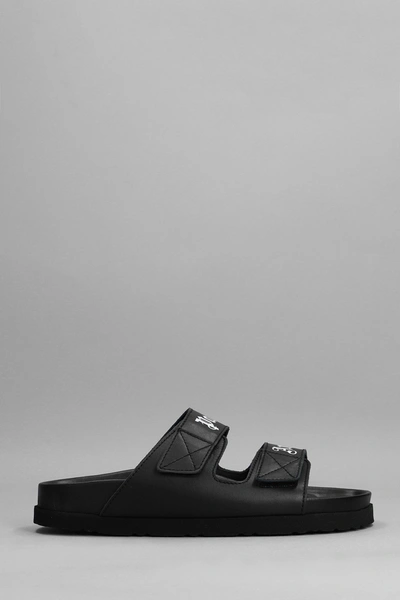 Shop Palm Angels Flats In Black Polyester