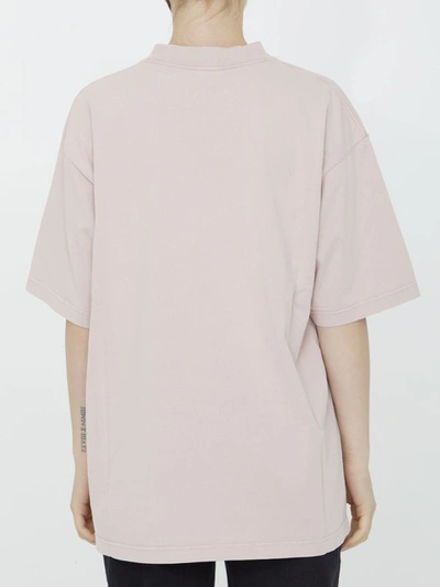 Shop Balenciaga Back Flip Medium Fit T-shirt In Pink