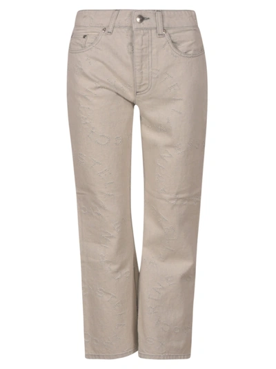Shop Stella Mccartney Laser Logo Jeans In Pearl Grey