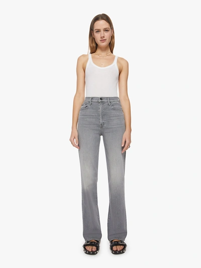 Shop Mother The Maven Heel Barely There Jeans In Grey