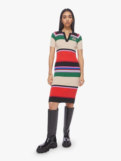 Shop Mother The Long Run Dress Multi (also In S, M,l, Xl) In Red