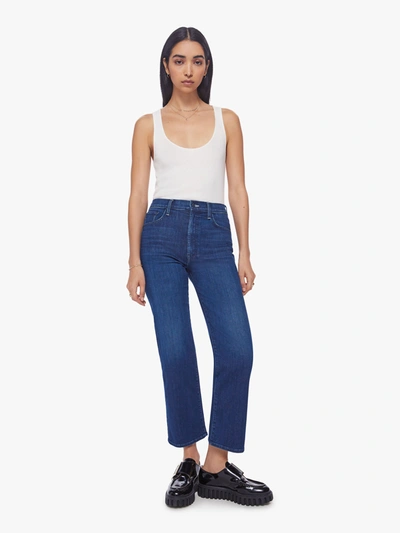 Shop Mother The Rambler Zip Ankle Animal Instinct Jeans In Blue