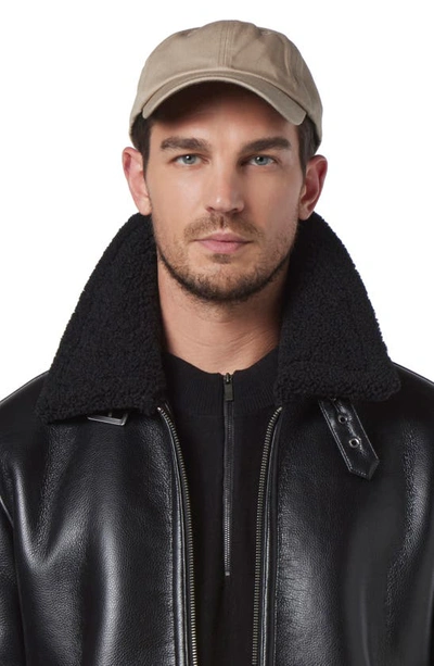 Andrew Marc Cadman Faux Shearling Pilot Jacket In Black