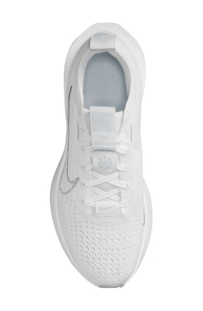 Shop Nike Interact Run Running Shoe In White/ Silver