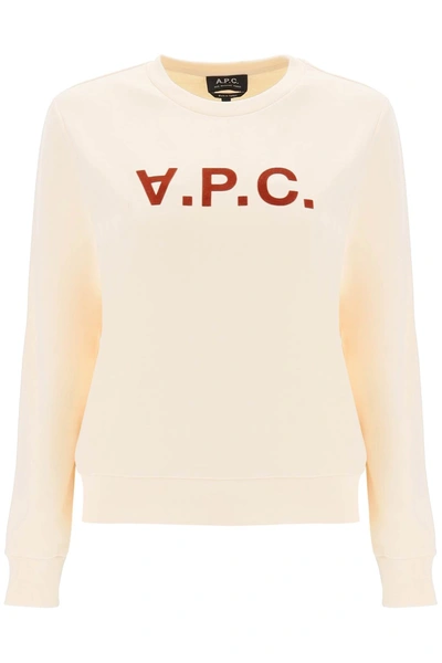 Shop Apc Sweatshirt Logo In White