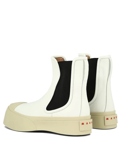 Shop Marni "pablo" Chelsea Boots In White