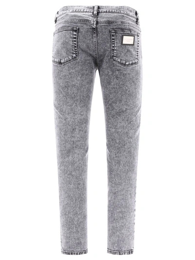Shop Dolce & Gabbana "stonewashed" Jeans In Grey
