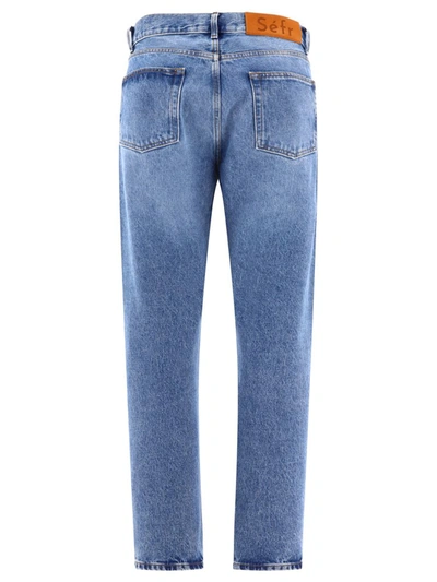 Shop Séfr "twisted Cut" Jeans In Blue