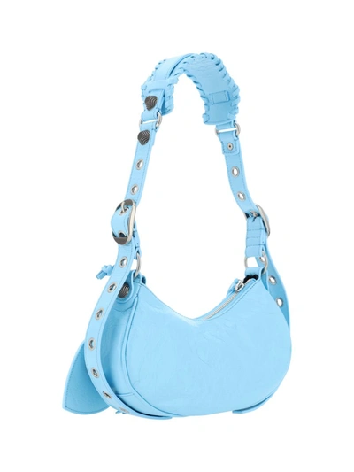 Shop Balenciaga Shoulder Bags In Sea Blue