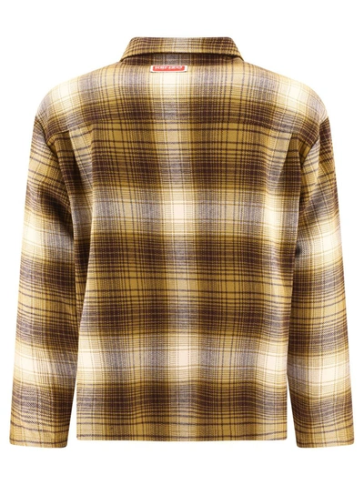 Shop Kenzo Checked Overshirt In Brown