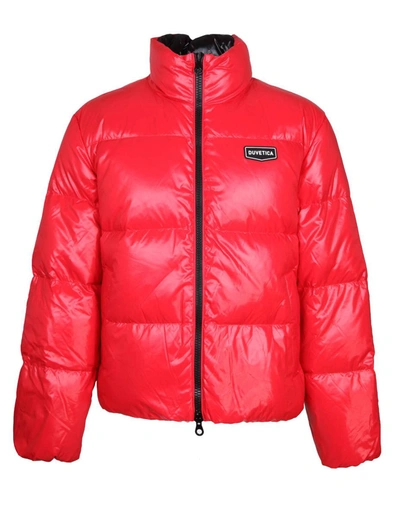 Shop Duvetica Quilted Nylon Down Jacket In Red