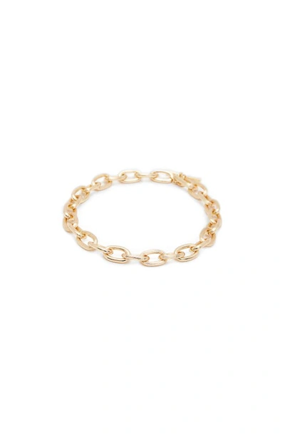 Shop Allsaints Textured Chain Link Necklace In Gold