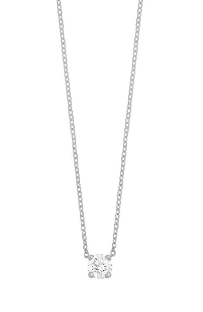 Shop Bony Levy 14k Gold Diamond Solitaire Pendant Necklace In 14k White Gold