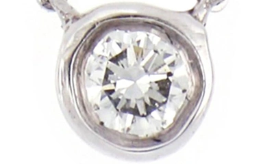 Shop Bony Levy 14k Gold Bezel Diamond Pendant Necklace In 14k White Gold