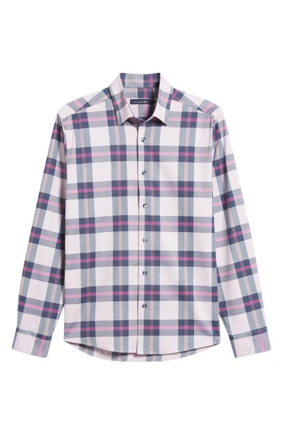 Shop Stone Rose Dry Touch® Plaid Performance Button-up Shirt In Lavender