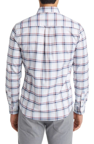 Shop Stone Rose Dry Touch® Plaid Performance Button-up Shirt In White