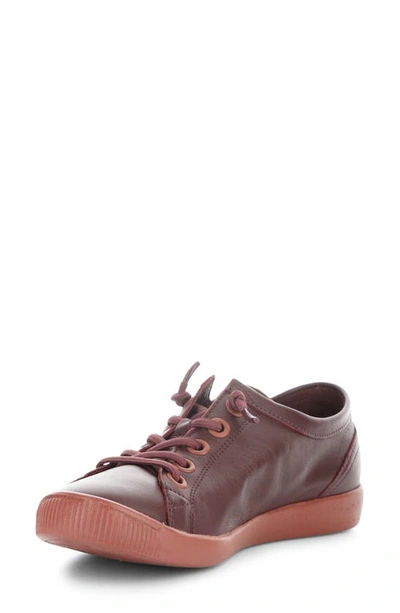 Shop Softinos By Fly London Isla Sneaker In Dark Red Smooth Leather