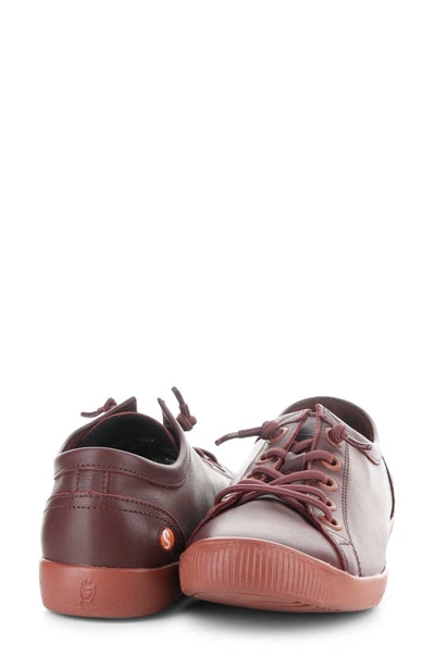Shop Softinos By Fly London Isla Sneaker In Dark Red Smooth Leather