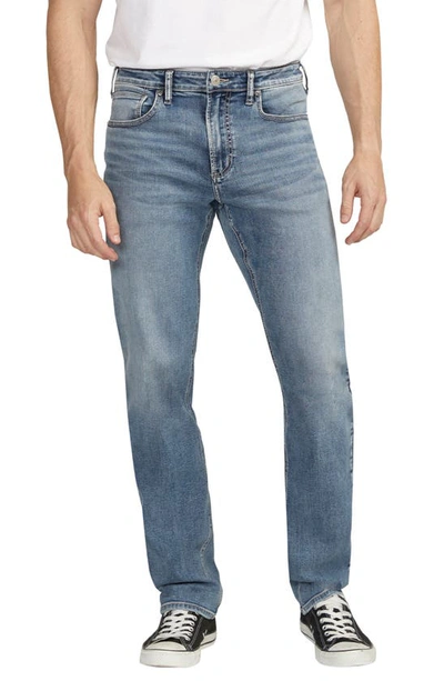 Shop Silver Jeans Co. Machray Classic Fit Stretch Straight Leg Jeans In Indigo