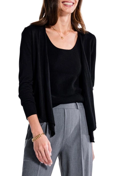 Nic + Zoe All Year 4-way Convertible Cardigan In Black Onyx