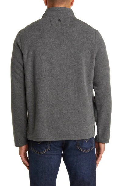 Shop Rainforest Brushed Knit Quarter Zip Pullover In Charcoal Heather