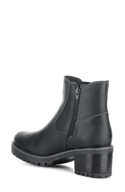 Bos. & Co. Mercy Waterproof Zip Bootie In Black Saddle Leather